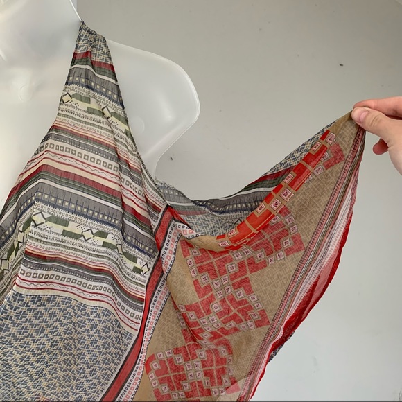 Room Mates Swoop Neck Multi Pattern Blouse | L - Picture 4 of 9